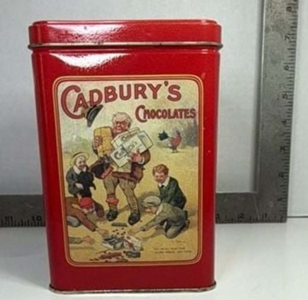 Vintage Cadbury's Quality Collection Red Rectangular Decorative Collectible Tin